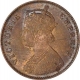 Copper One Quarter Anna of Victoria Empress of Calcutta Mint of 1900.