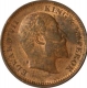 Copper One Quarter Anna of King Edward VII of Calcutta mint of 1906. 