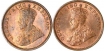 Lot of Two Copper Quarter Anna of King George V of Calcutta Mint. 