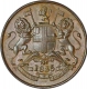 Copper Half Anna of East India Company of Bombay Mint of 1835.