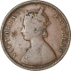 Copper Half Anna  of Victoria Empress of  Bombay Mint of 1877.