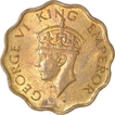 Nickel Brass One Anna of King George VI of Calcutta Mint of 1945.