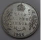 Silver Half Rupee of King Edward VII of Calcutta Mint of 1905.