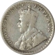 Silver Half Rupee of King George V of Bombay Mint of 1919.