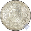 Silver Half Rupee of King George V of  Calcutta Mint of 1934.