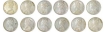 Lot of Twelve Silver Rupee of Victoria Queen of Calcutta and Bombay Mint of 1862.