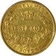 Gold One Sovereign of Victoria Queen of Sydney mint of the year 1866.