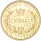 Gold One Sovereign of Australia of Queen Victoria of Sydney mint.