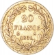 Gold Twenty Francs of Louis Philippe I of the year 1831.