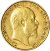 Gold Half Sovereign of Edward VII of United Kingdom.