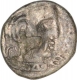 Silver Drachma Coin  of Svami Rudrasena III of Kardamaka Family of Western Kshtrapas.