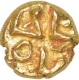 Gold Fanam Coin of Qutub Shahs of Muhammad Quli Qutub Shah of  of Golkonda Sultanate.