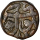 Copper Dam  Coin of Akbar of lahore mint.