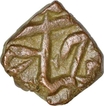 Copper Half Fulus Coin of Akbar of Ujjain mint.