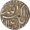 Silver Half Rupee Coin of Akbar of Lahore mint.