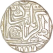 Silver Half Rupee Coin of Akbar of Mulher Mint.