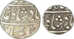 Silver One Rupee  and Half Rupee Coin  of Anand Rao of Baroda State.