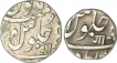 Silver One Rupee  and Half Rupee Coin  of Anand Rao of Baroda State.