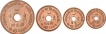 Copper Adhiyo Payalo Dhabu and  Dhinglo Coins of Vijayarajji of Kutch of State.