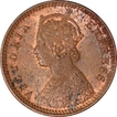 Copper One Twelfth Anna Coin of Victoria Empress of Calcutta Mint of 1899.