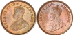 Bronze One Twelfth Anna Coins of King George V of Calcutta Mint.