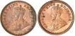 Bronze One Twelfth Anna Coins of King George V of Calcutta Mint.