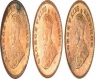 Bronze One Twelfth Anna Coins of King George V of Bombay Mint.