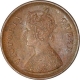 Copper Half Pice Coin of  Victoria Queen of Calcutta Mint of 1862.