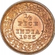 Bronze Half Pice Coin of King George V of Calcutta Mint of 1935.