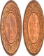 Bronze Half Pice Coins of King George VI of Calcutta Mint.