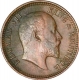 Copper One Quarter Anna Coin  of  King  Edward VII of Calcutta Mint of 1904.