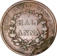 Copper Half Anna Coin  of East India Company of Calcutta Mint of 1845.