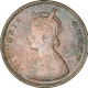 Copper Half Anna  Coin of Victoria Queen of Calcutta Mint of 1876.