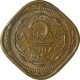 Nickel Brass Two Annas Coin of  King George VI of Bombay Mint of 1945.