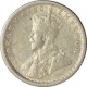 Silver Quarter Rupee Coin of King George V of Calcutta Mint of 1912.