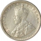 Silver Quarter Rupee Coin of King George V of Calcutta Mint of 1913.