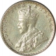 Silver Quarter Rupee Coin of King George V of Bombay Mint of 1914.