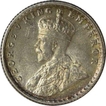 Silver Quarter Rupee Coin of King George V of Calcutta Mint of 1926.