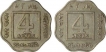 Cupro Nickel Four Annas Coins of King George V of Calcutta Mint.