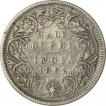 Silver Half Rupee Coin of Victoria Queen of Madras Mint of 1862.