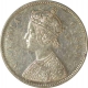 Silver One Rupee Coin of Victoria Queen of Bombay Mint of 1862.