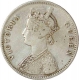 Silver One Rupee Coin of Victoria Queen of  Bombay Mint of 1862.