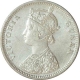 Silver One Rupee Coin of Victoria Queen of Bombay Mint of 1862.