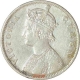 Silver One  Rupee Coin  of Victoria Queen of Calcutta Mint of 1862.