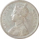 Silver One  Rupee Coin of Victoria Queen of Calcutta Mint of 1862.