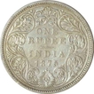 Silver One Rupee Coin of Victoria Queen of Bombay Mint of 1875.