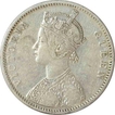 Silver One Rupee Coin of Victoria Queen of Bombay Mint of 1875.