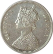 Silver One Rupee Coin of Victoria Queen of Calcutta Mint of 1875.