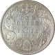 Silver One Rupee Coin of Victoria Empress of Bombay Mint of 1883.