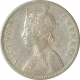 Silver One Rupee Coin of Victoria Empress of Bombay Mint of 1884.